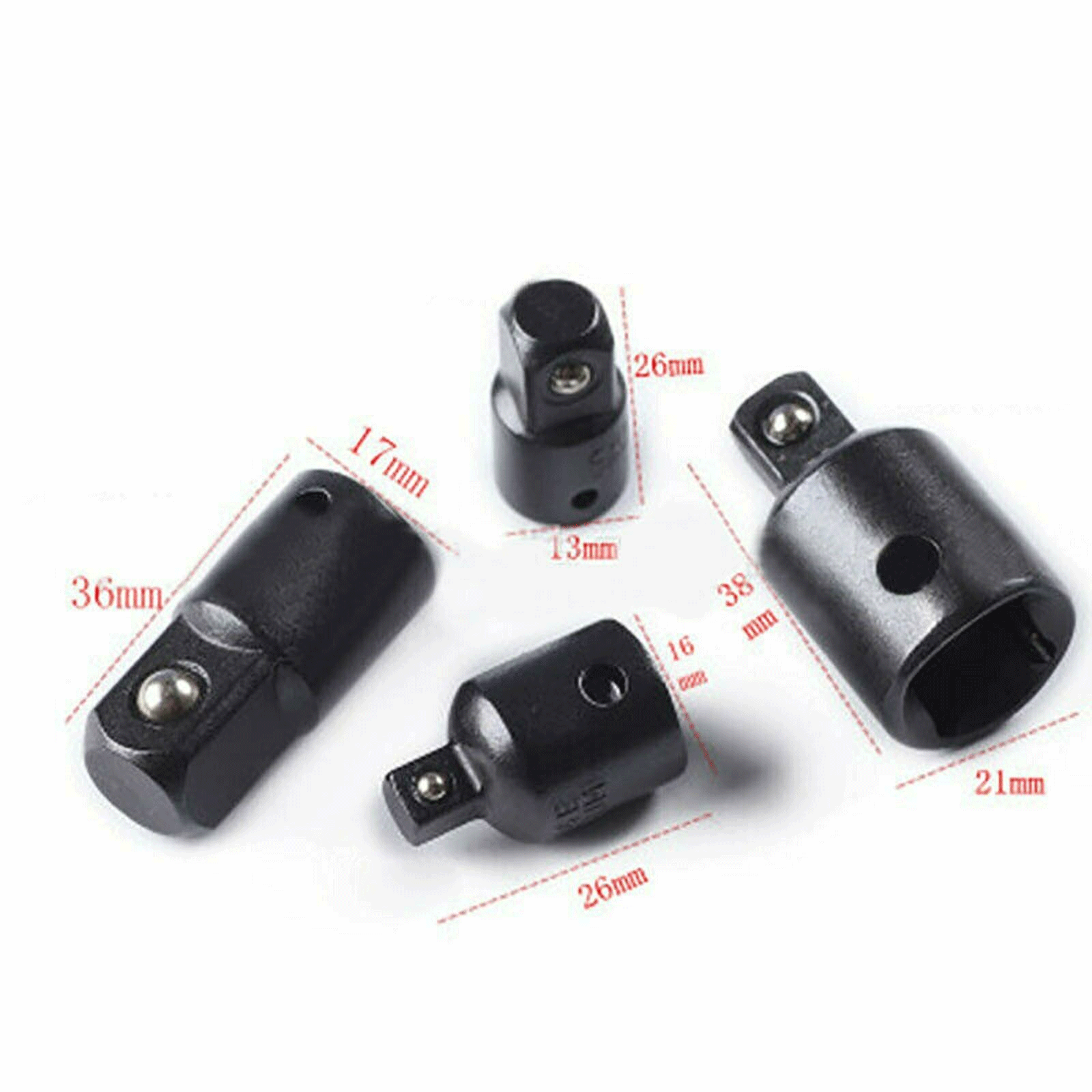 4-pack 3/8" to 1/4" 1/2 inch Drive Ratchet SOCKET ADAPTER REDUCER Air Impact Set Geartronics Does Not Apply - фотография #13