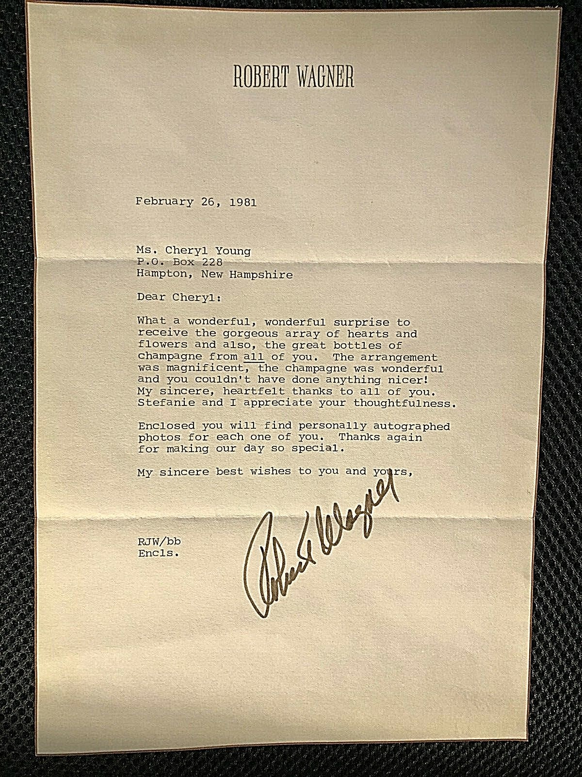 NATALIE WOOD & ROBERT WAGNER SIGNED PAIR OF ORIG. LETTERS ON THEIR LETTERHEADS!! Без бренда - фотография #4