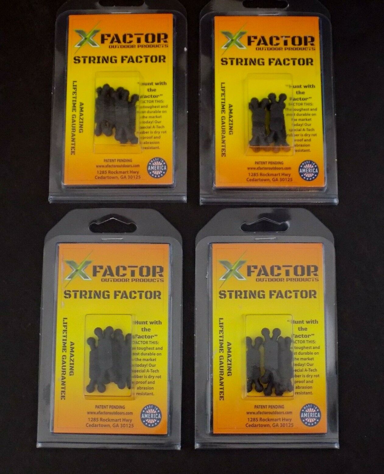 Lot Of 4 Pkgs. - X Factor Archery String Factor Silencers - New X Factor Outdoor Products Does Not Apply