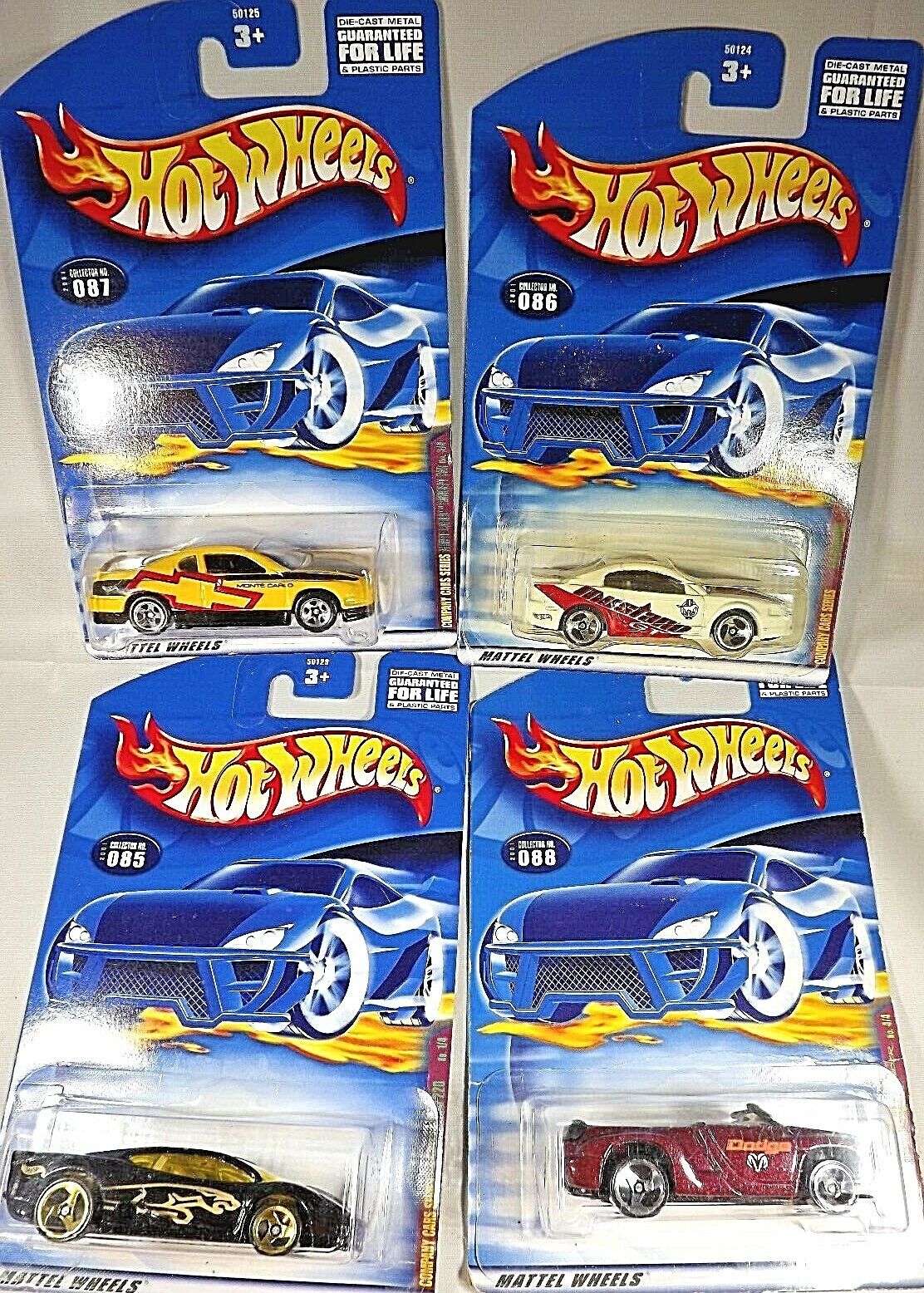 2001 Hot Wheels COMPANY CARS SERIES Complete Set of 4 #85,86,87,88   See Details Hot Wheels 50123-0910