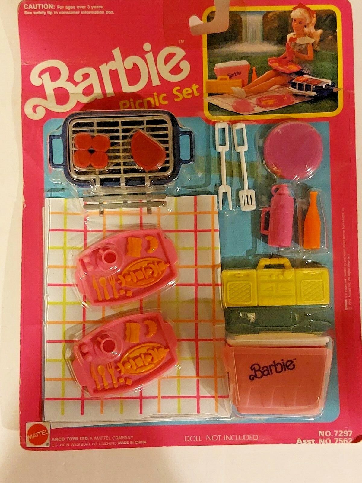 2 Sets Barbie PICNIC BARBECUE Set 7297 & HORSE CARE Equestrian Set 18445 **NEW** Mattel - фотография #2