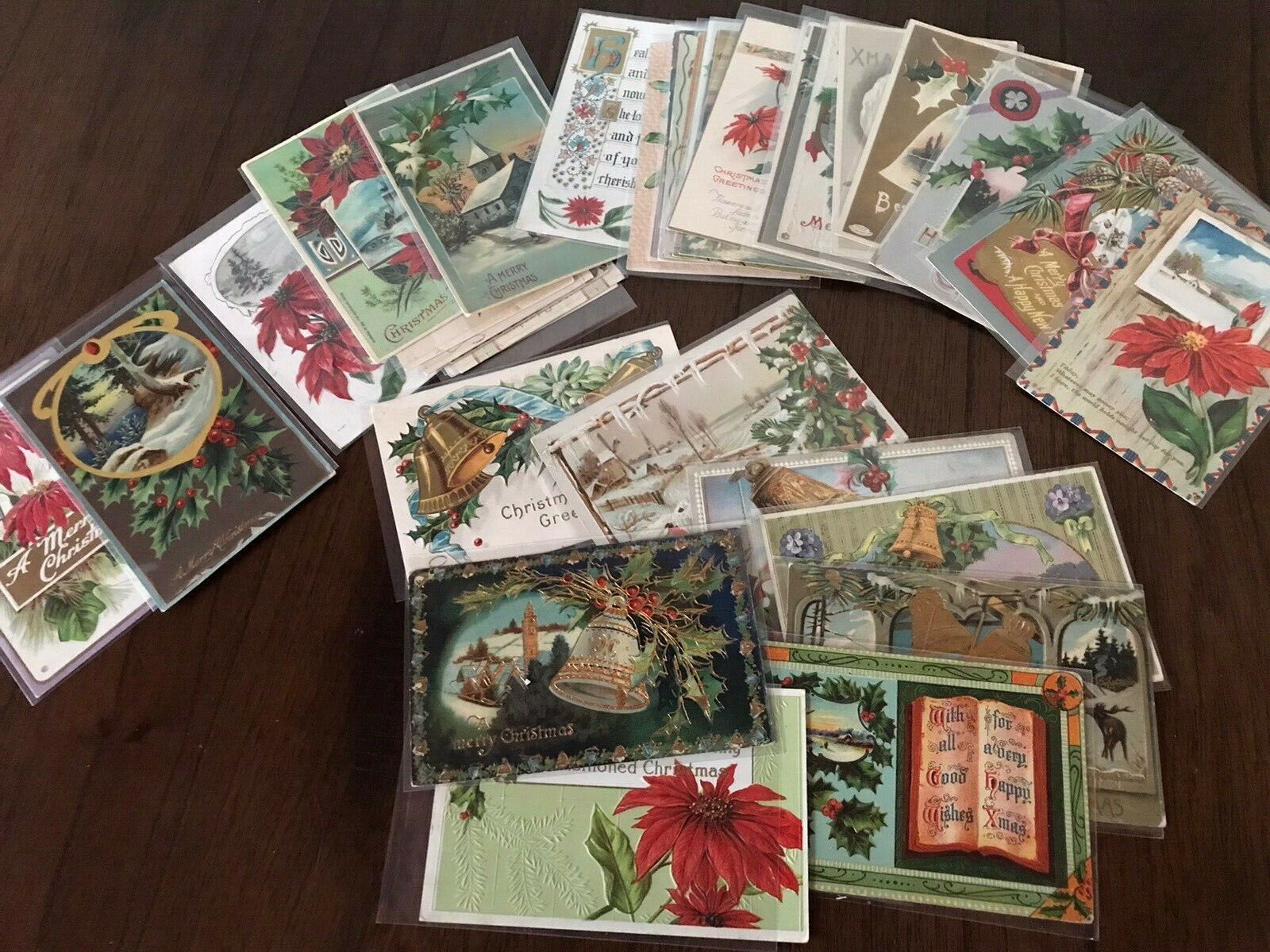Lot of 25 Vintage 1900’s~ CHRISTMAS~Postcards Antique Xmas-in Sleeves-Free Ship Без бренда