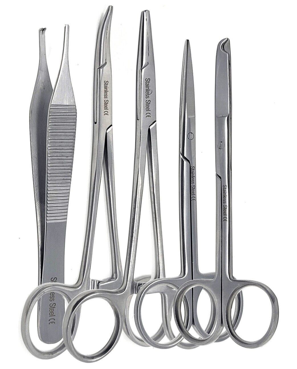 5 Pcs Suture Laceration Student Surgical Kit Stainless Steel CE Instruments A2Z SCILAB Does Not Apply