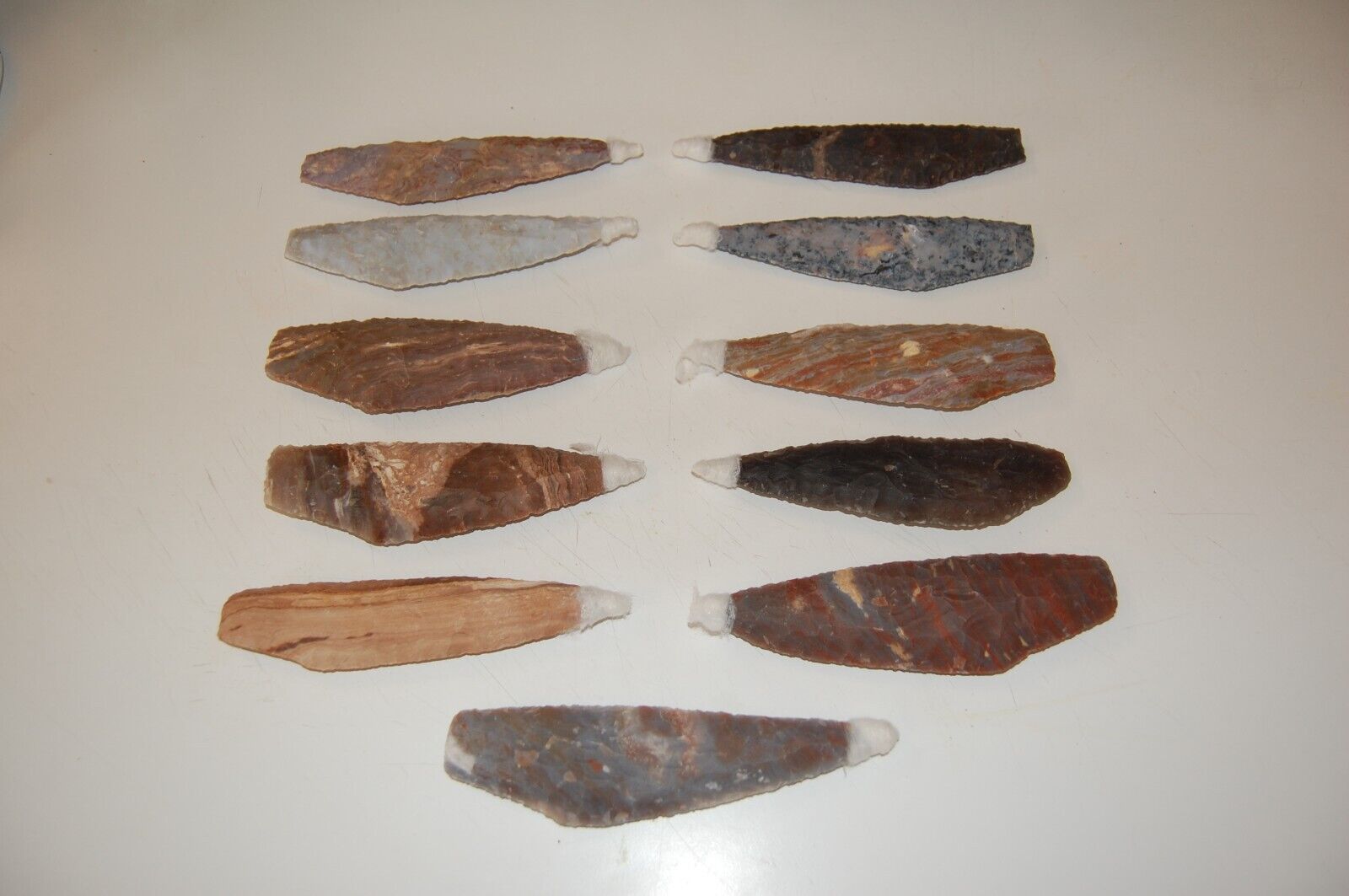 1 Hand Made Flint Agate Knife Blade  Average 5" to 6"  Inches Long Arrowheads Без бренда