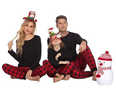  Family Matching Pajamas Christmas Sleepwear Long Sleeve Medium Women Black Does not apply Does Not Apply - фотография #2