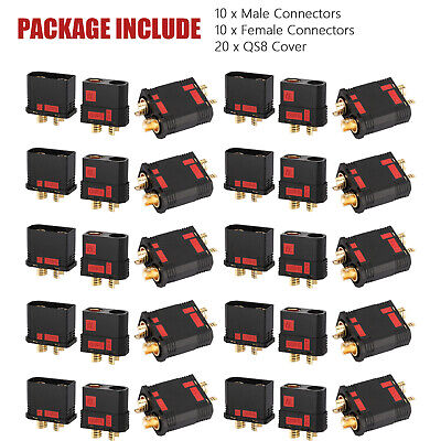 10Pair QS8 Anti-Spark Male Female Connectors Set for RC Lipo Battery Car W/Cover EEEKit DOES NOT APPLY - фотография #8