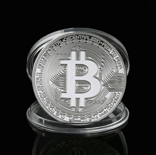 10Pcs Physical Bitcoin Coins Commemorative Silver Plated Bit Coin Collectible US Без бренда - фотография #7