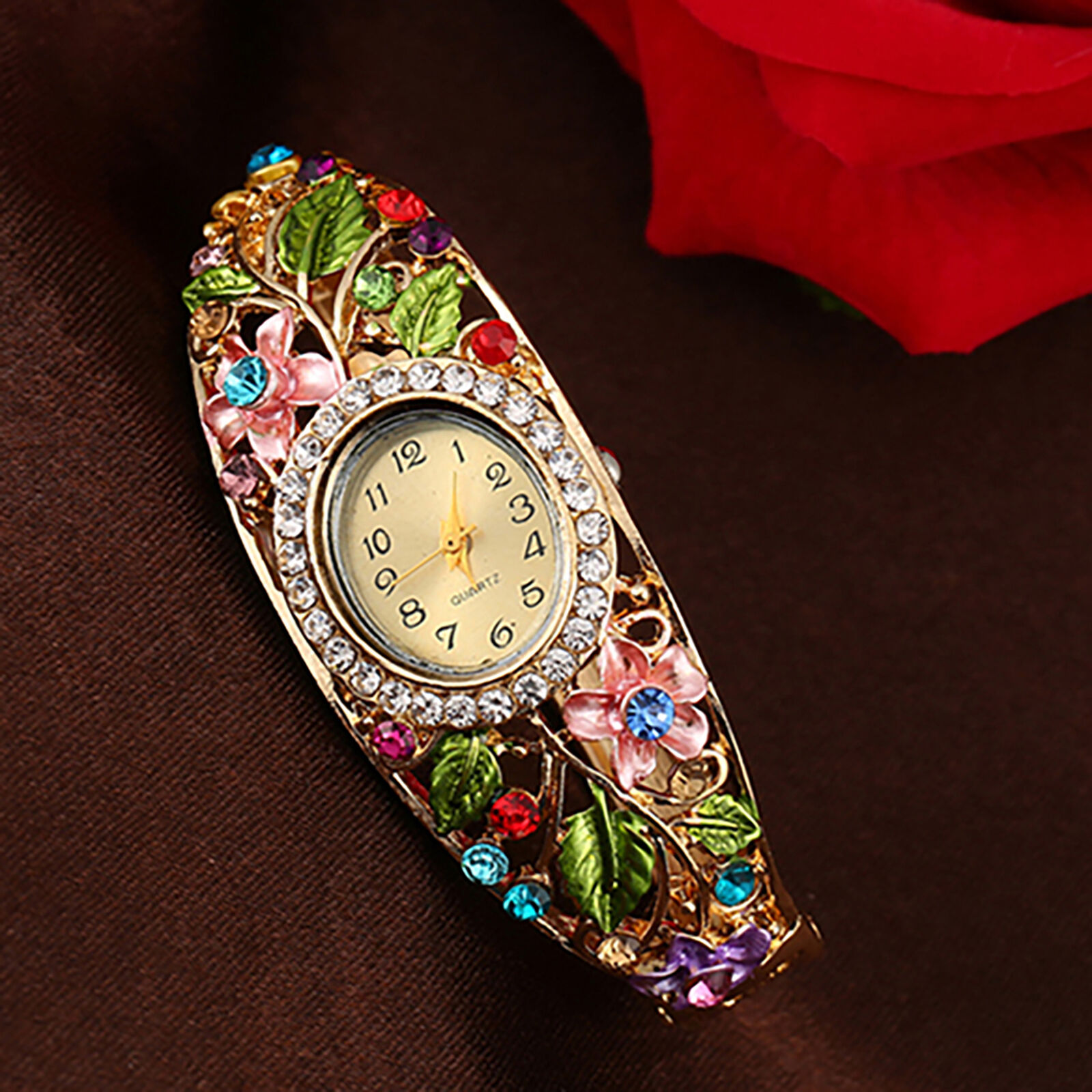 Bracelet Wrist Watch Vintage Hard Strap Ladies Bangle Dress Watch Alloy Unbranded - фотография #5
