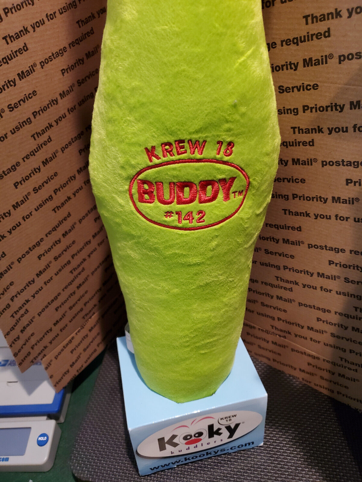 Kooky Kuddler Kooky's LARGE Bean Bag Toy COLLECT Buddy 142 Krew 19 24" Green Kooky - фотография #3