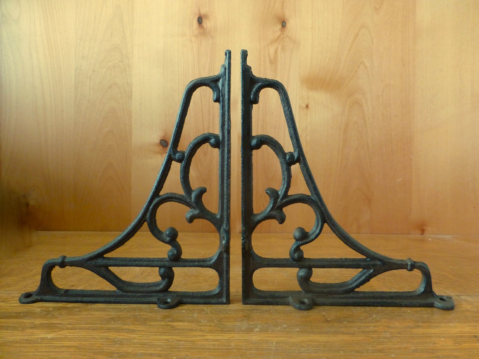 8 LARGE BROWN ANTIQUE-STYLE 8" SHELF BRACKETS CAST IRON rustic garden SCROLL Без бренда - фотография #6