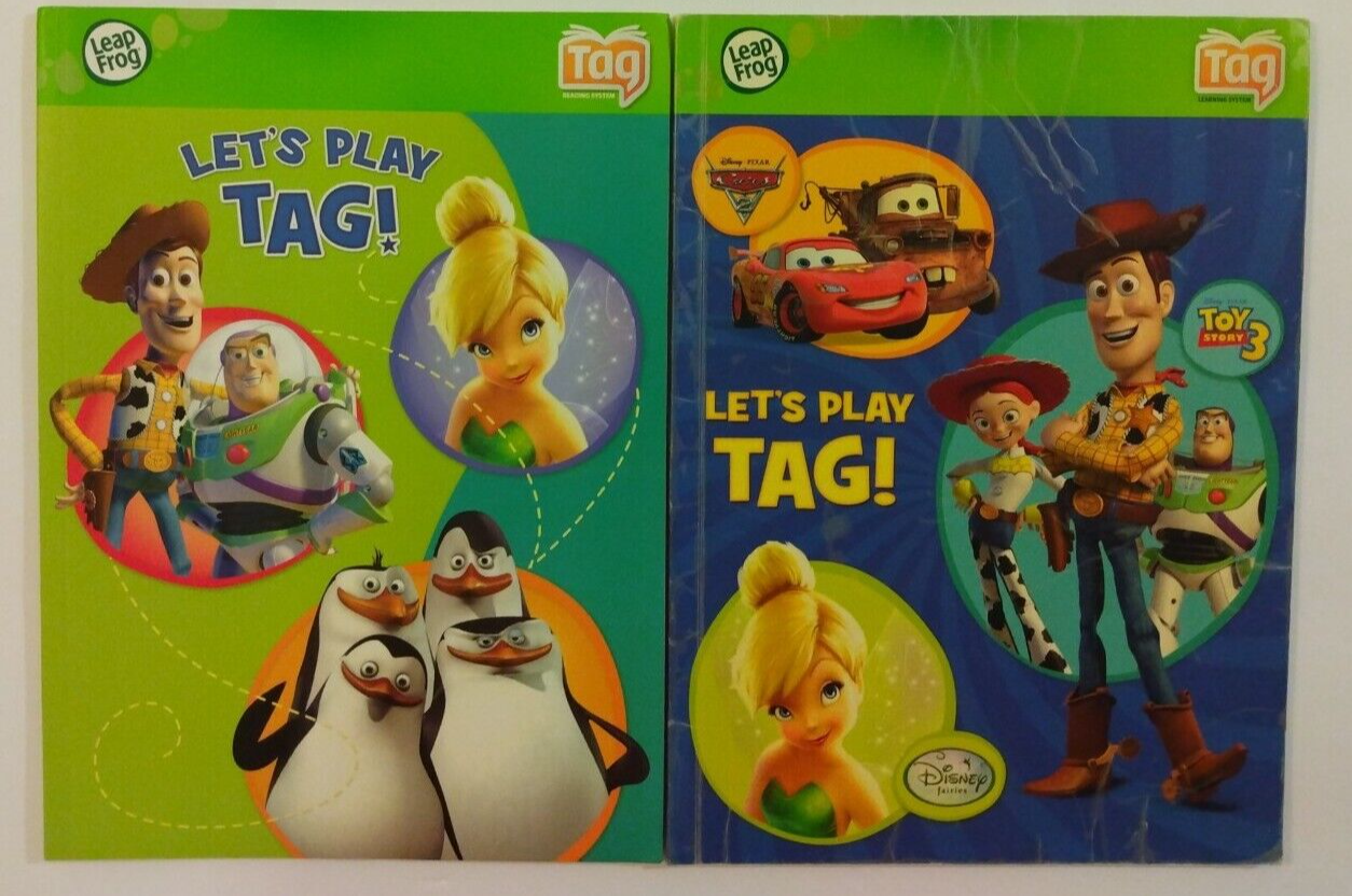 Leap Frog Tag (2 PAPERBACK BOOKS) "LET'S PLAY TAG!"  TAG ONLY BOOK ----USED---- LeapFrog Does Not Apply