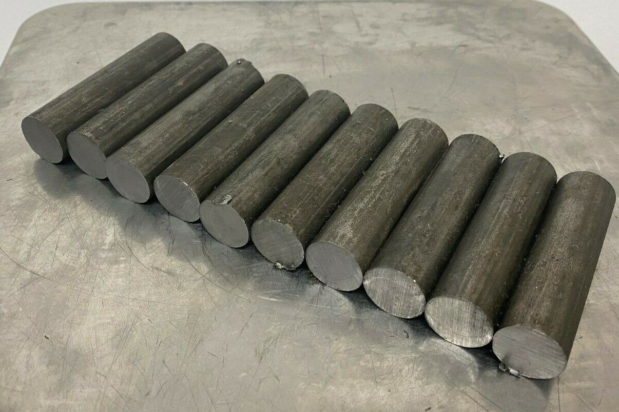 1018 Steel Bar, Cold Drawn Round 13/16 in x 3" length   (10 PC Lot) Oakland Steel Inc.