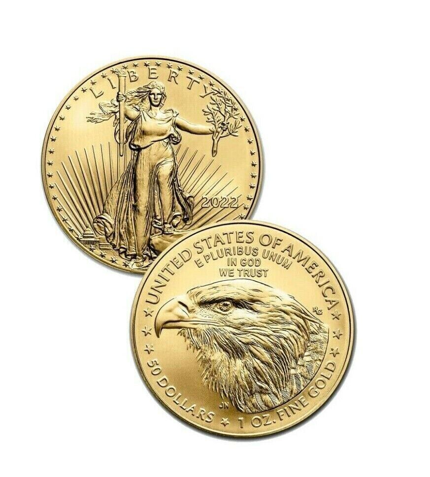 1 oz American Eagle $50 Gold Coin - Random Year US Mint Gold American Eagle 1 oz Без бренда - фотография #3