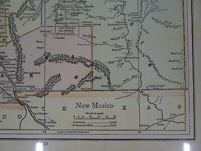 Lot 2 Antique Maps Arizona New Mexico Gaskell's Atlas of the World Century 1897 Без бренда - фотография #9