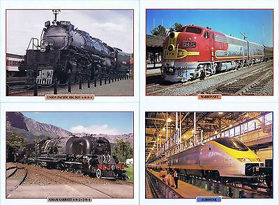 (4) 1998 ATLAS EDITIONS 10" x 7" RAILROAD COLOR PHOTO POSTER PRINTS Без бренда