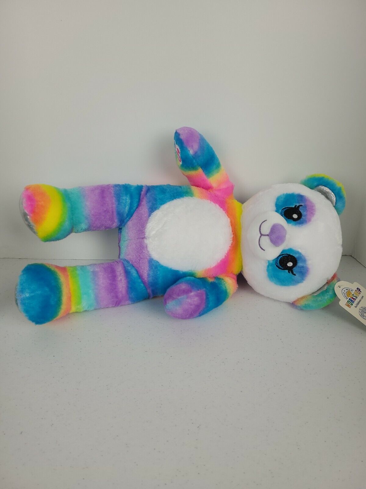 BUILD A BEAR Rainbow Friends Panda Bear Plush Multicolor Doll Stuffed Animal Toy Build-A-Bear Workshop 028038 - фотография #3