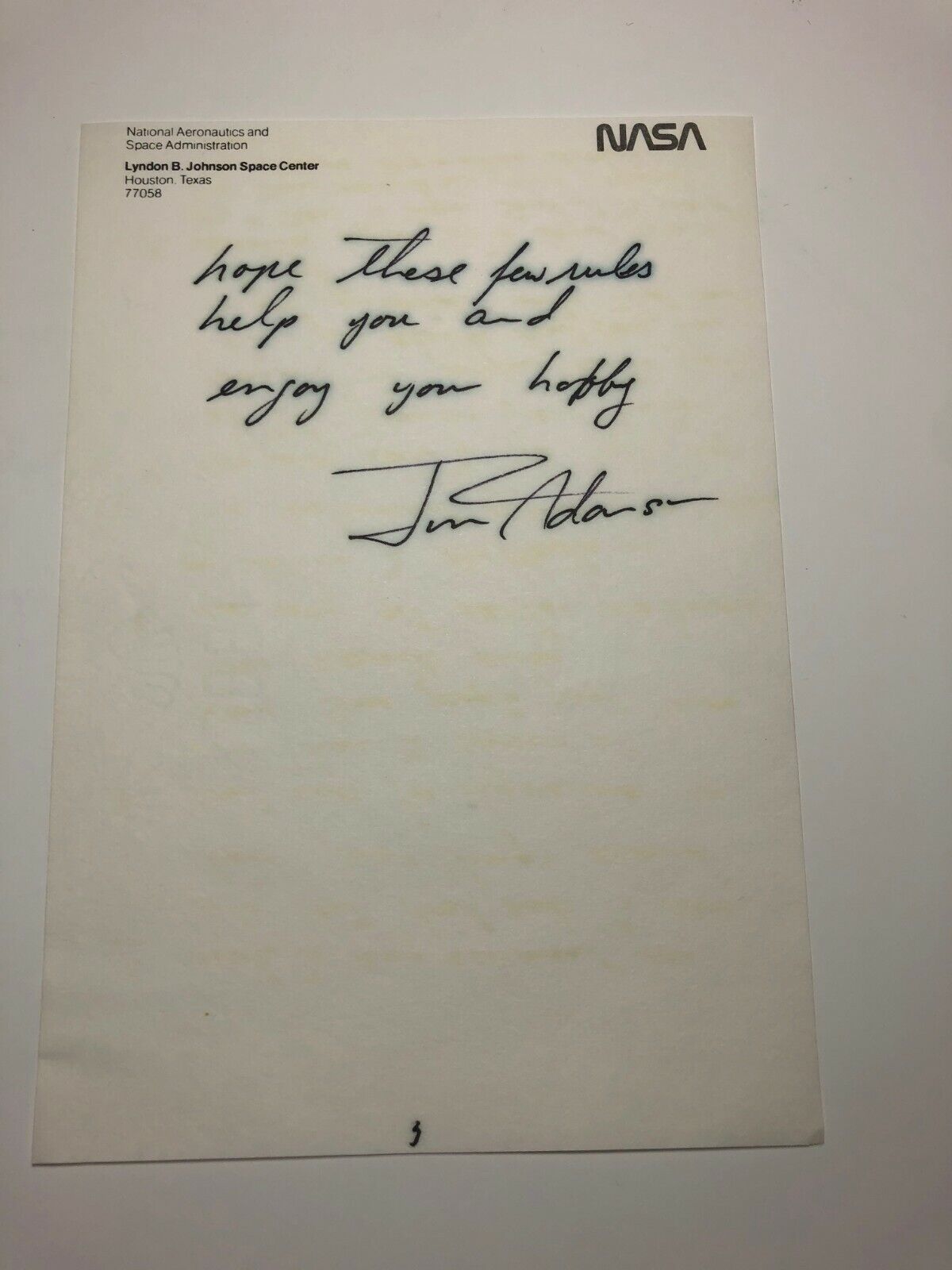 Jim Adamson NASA Astronaut, 3 Covers & RARE Autographed Letter GIVING ADVICE  Без бренда - фотография #5