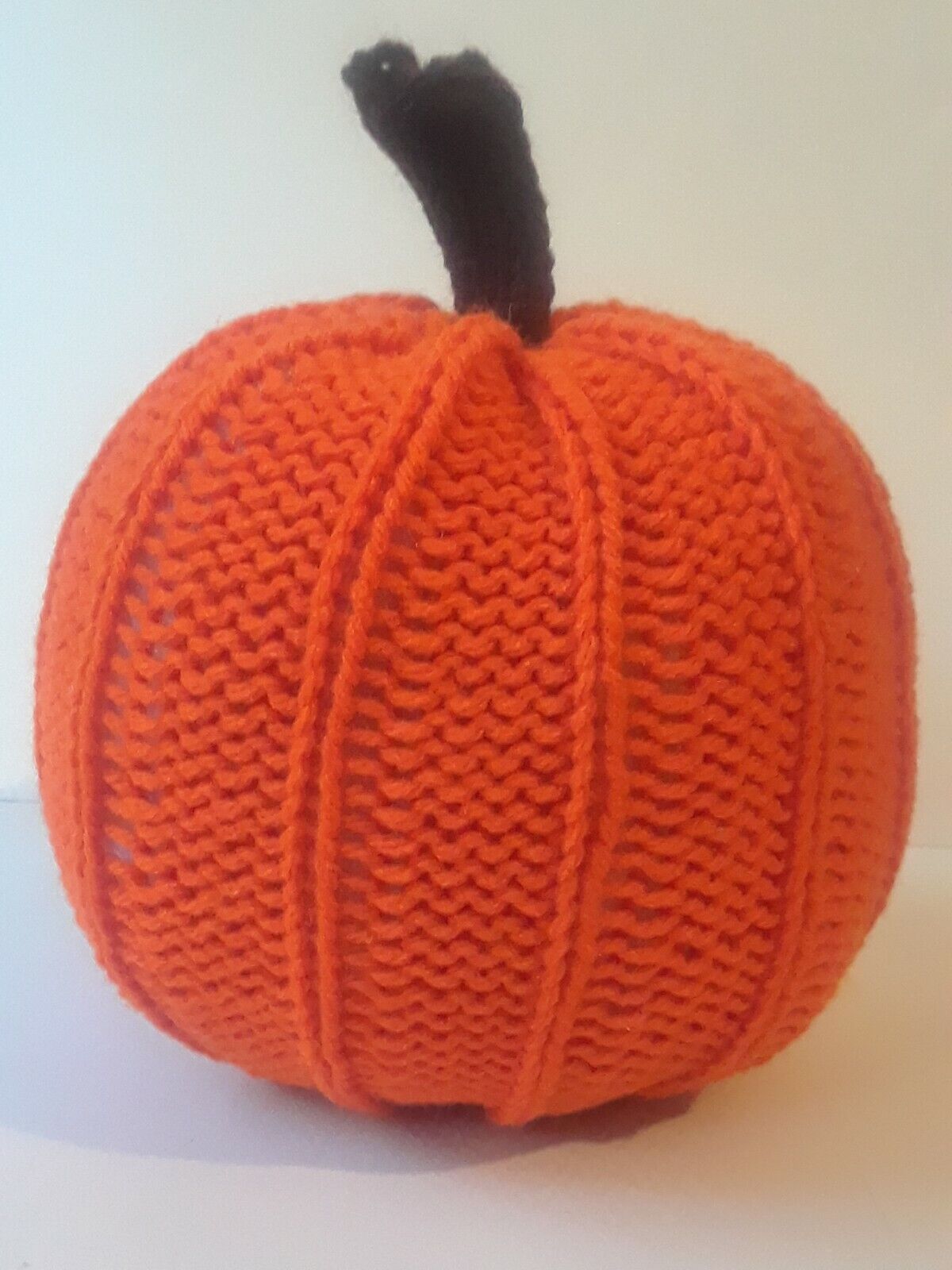 Handmade Knit Pumpkin Set Small Large Orange Fall Autumn Thanksgiving Halloween Handmade - фотография #2