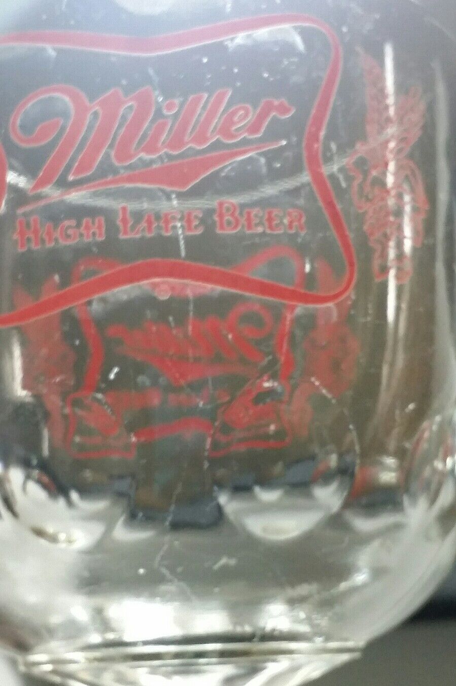 4 Vintage Miller High Life Beer Goblet Glasses Stemmed Chalice Summer Home Bar Miller - фотография #11