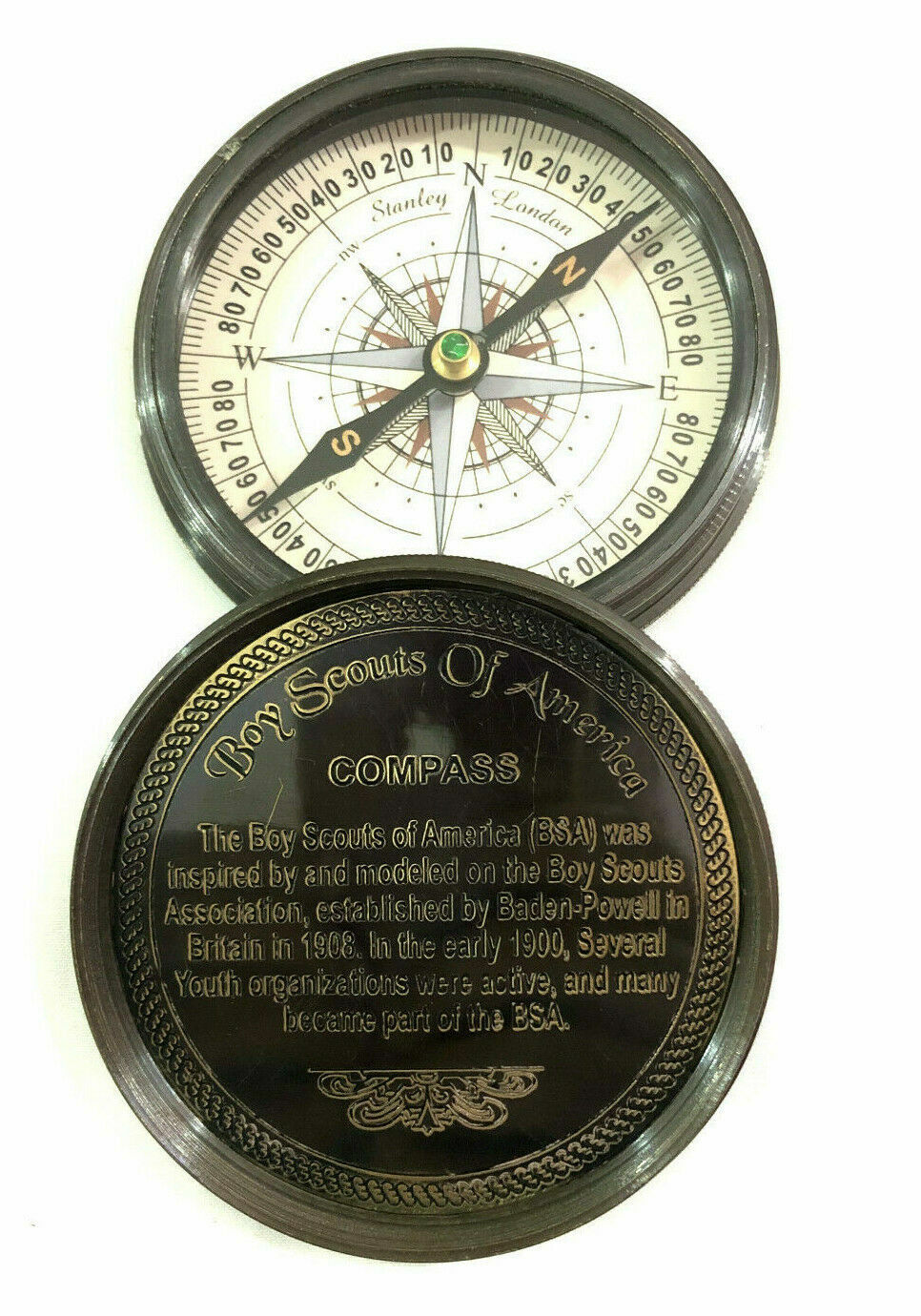 Vintage 3" Compass Boy Scout Antique Maritime Brass Pocket Compass Lot Of 20 Pc Без бренда - фотография #3