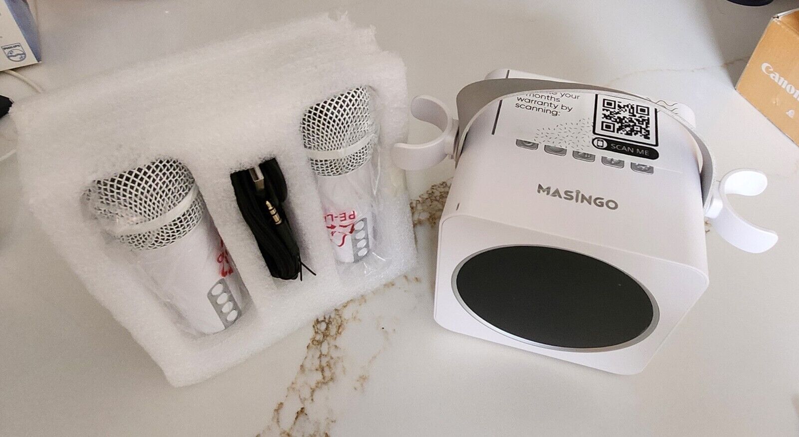 Portable Mini Karaoke Machine for Kids and Adults with Dual Wireless Bluetoot... MASINGO Animato S1