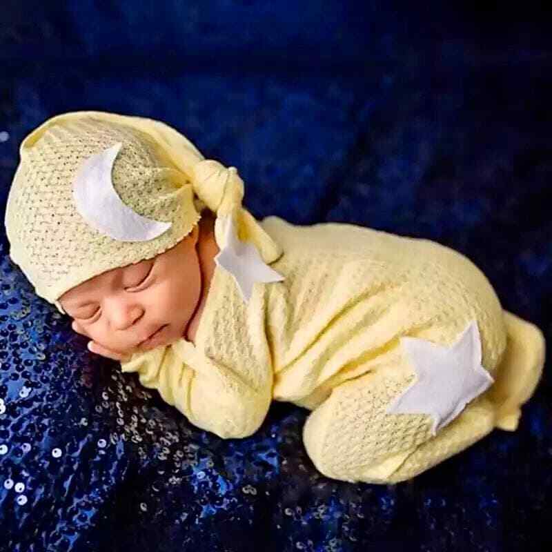 Newborn Outfit Girl Boy Baby Infant Photo Prop Sleeping Hat + Sleepsuit 2 Pcs  NO NAME - фотография #2