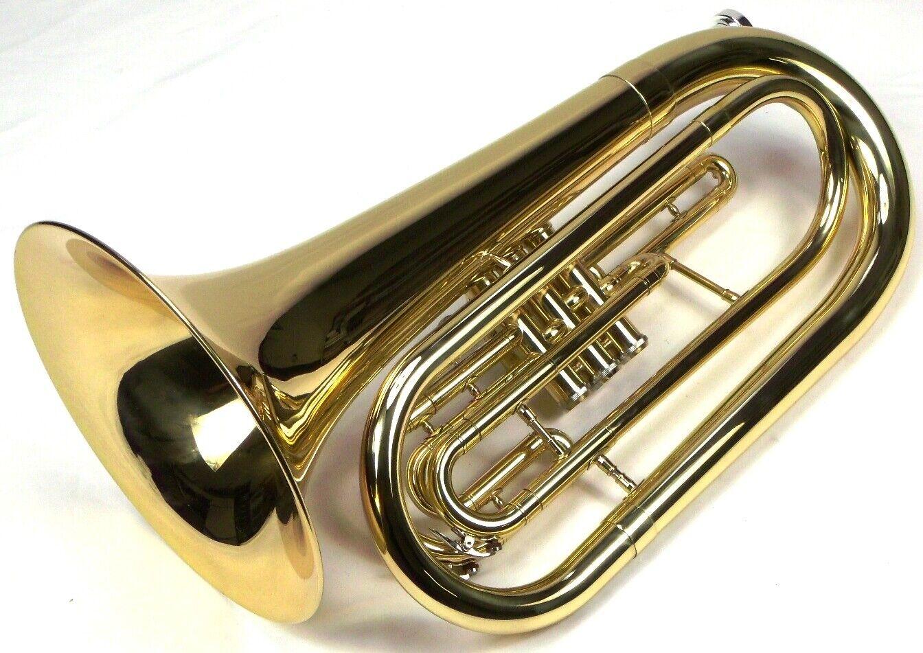 Advanced Monel Pistons Marching Baritone Key of Bb w/ Case Gold Lacquer Finish Moz Does Not Apply - фотография #6
