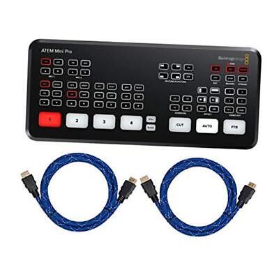  ATEM Mini Pro HDMI Live Stream Switcher with 2X Knox Gear Nylon-Braided 4K  Does not apply Does Not Apply