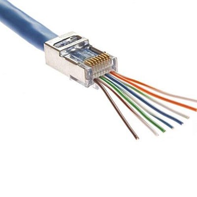 100021C EZ-RJ45 Shielded Cat5e/6, (Internal Ground). 10/Clamshell.(Pack of 10) Platinum Tools