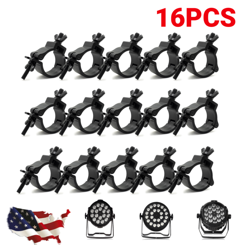 16PCS 2‘’ Aluminum Stage Par Light O Clamps DJ Truss Can Hook Fit 48-51mm Pipe Unbranded Does Not Apply