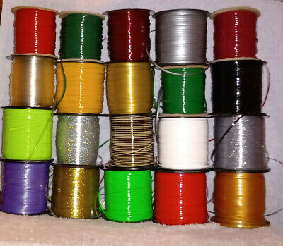 20 XMAS HOLIDAY Colors ~ 4 YDs Each ~ 80 YDs of Rexlace Plastic Lacing Gimp Lace Pepperell RX100 - фотография #3