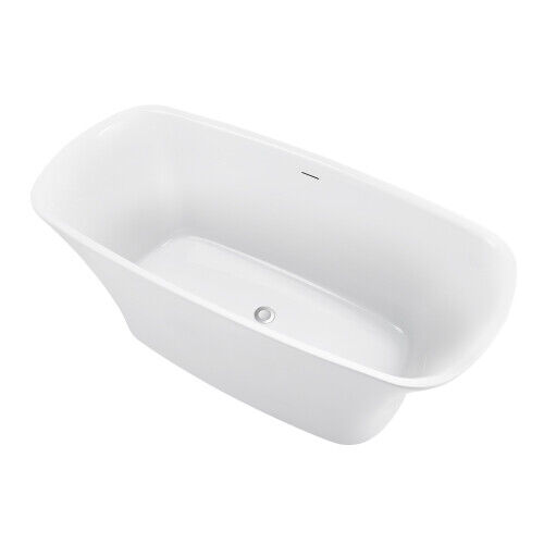 67in 100% Acrylic Freestanding Bathtub Contemporary Bathroom Soaking Tub White Unbranded - фотография #6