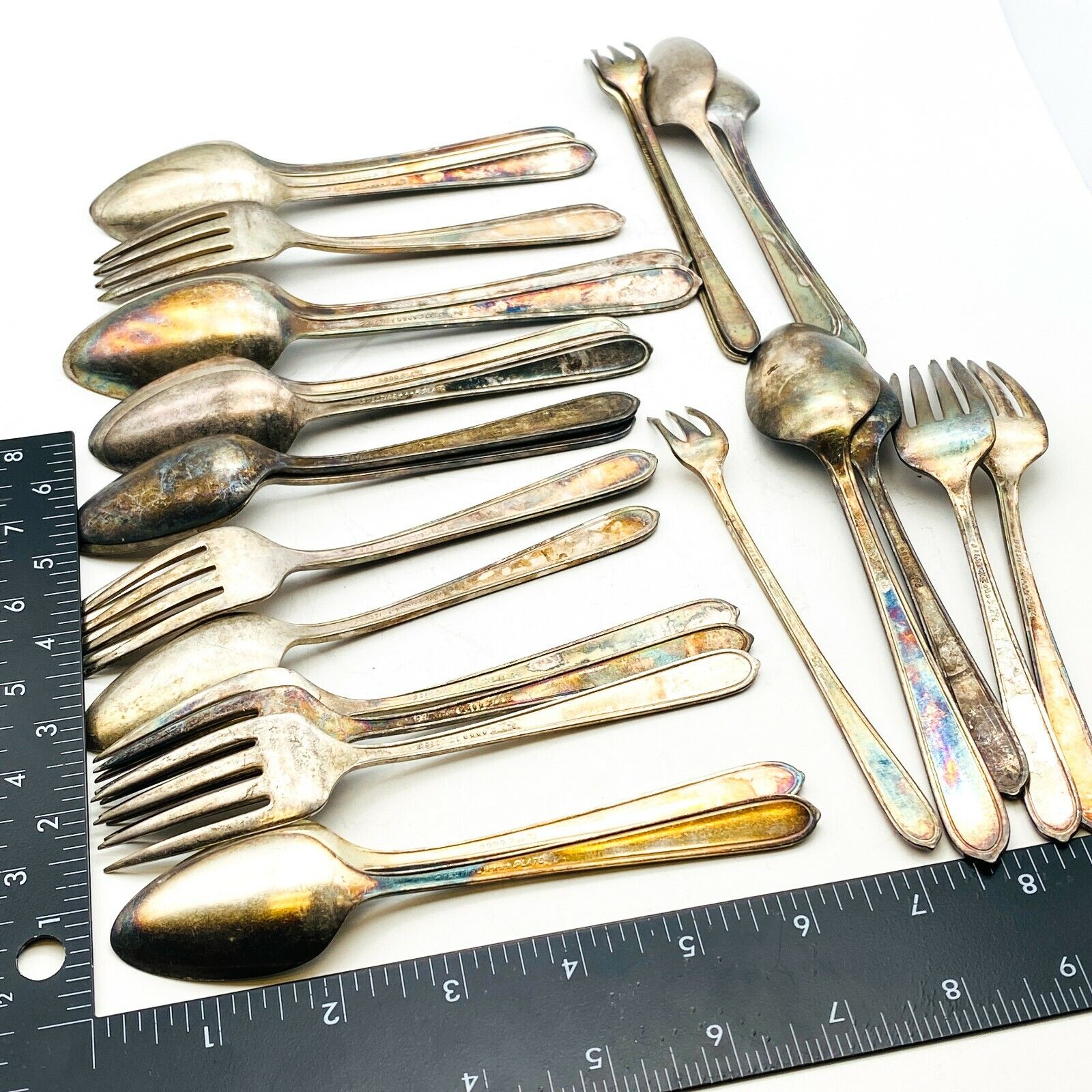 Vintage Prestige Plate Flatware Set Including Spoons / Forks - Collectible Set Prestige Plate - фотография #3