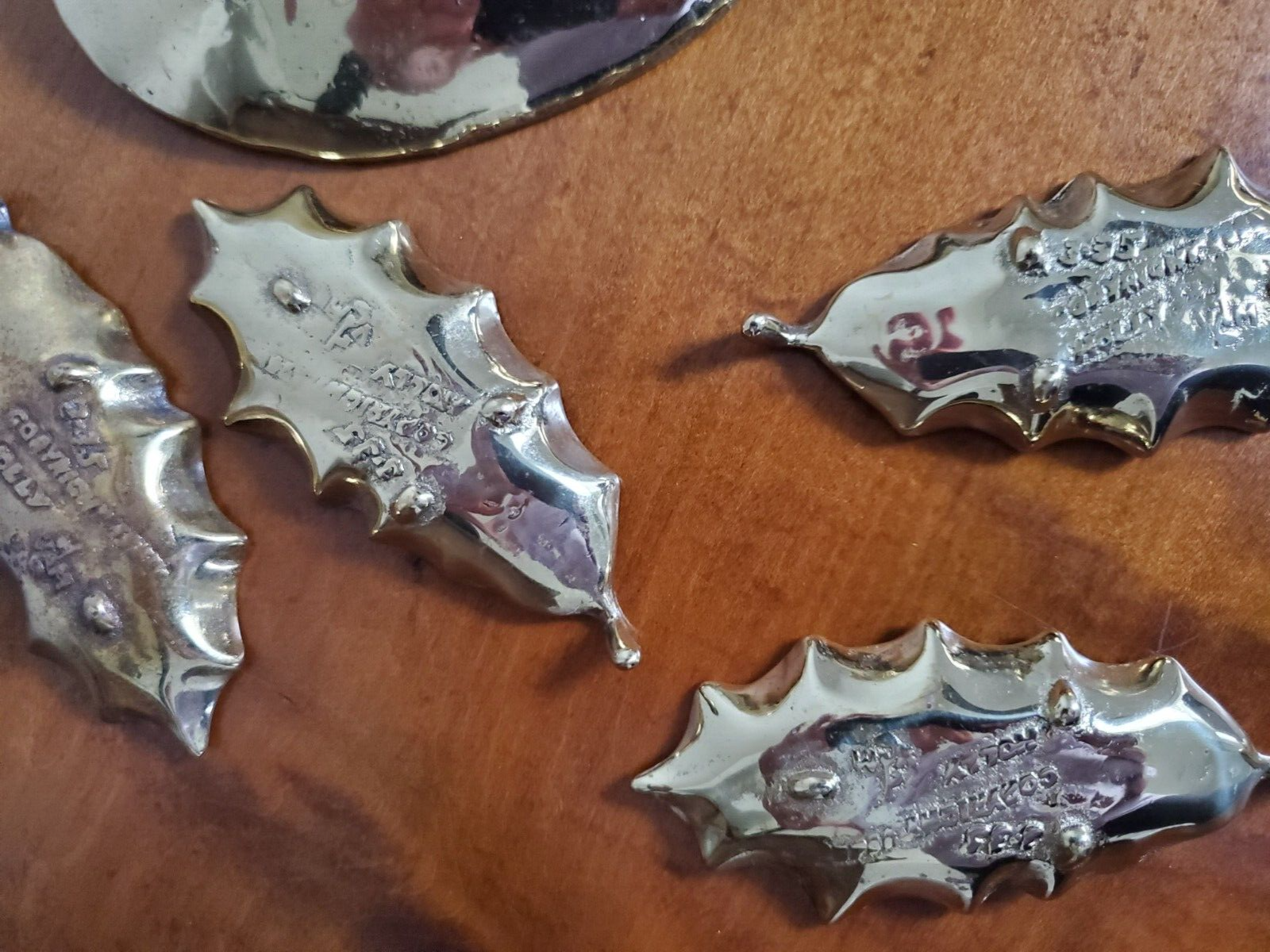 LOT of 13 Virginia Metalcrafters Leaves Trinket Dishes CW 3-27, 3-33 and 3-35 Без бренда - фотография #12