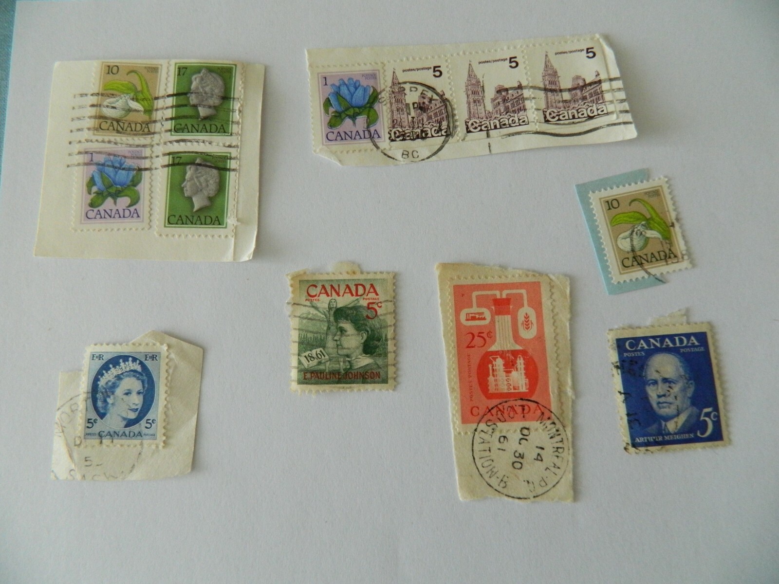 Vintage Stamps CANADA Postage A.Meighen E.Pauline Johnson Flowers Queen Elizabet Без бренда - фотография #2