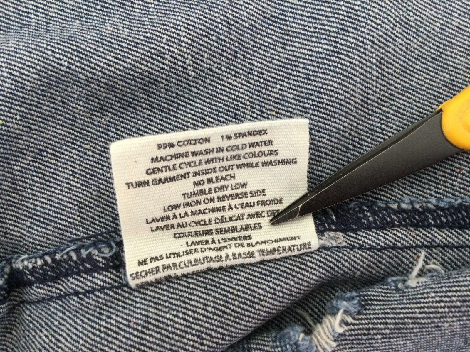 UK2LA Denim Jean Vest Faux Leather Collar Size Small Studs Spikes Distressed NEW UK2LA - фотография #9