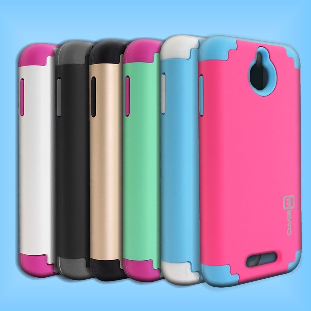 For HTC Desire 510 Hybrid Protective Case Hard + Soft Tough Dual Layer Cover CoverON VAR-HT510-CO-HY16