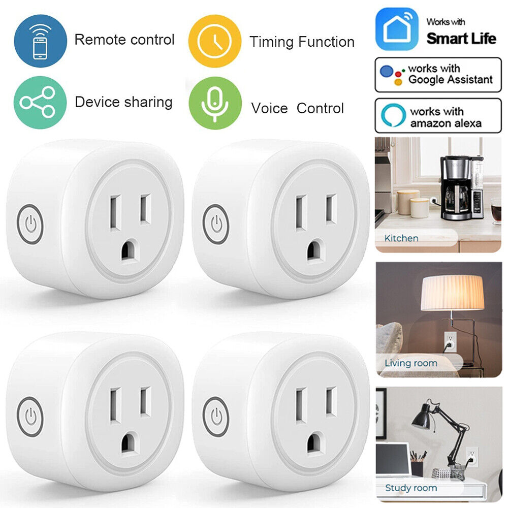 4 Pack WiFi Smart Plug Switch Socket Outlet Alexa Google Assistant APP Control Kootion Does not apply - фотография #2
