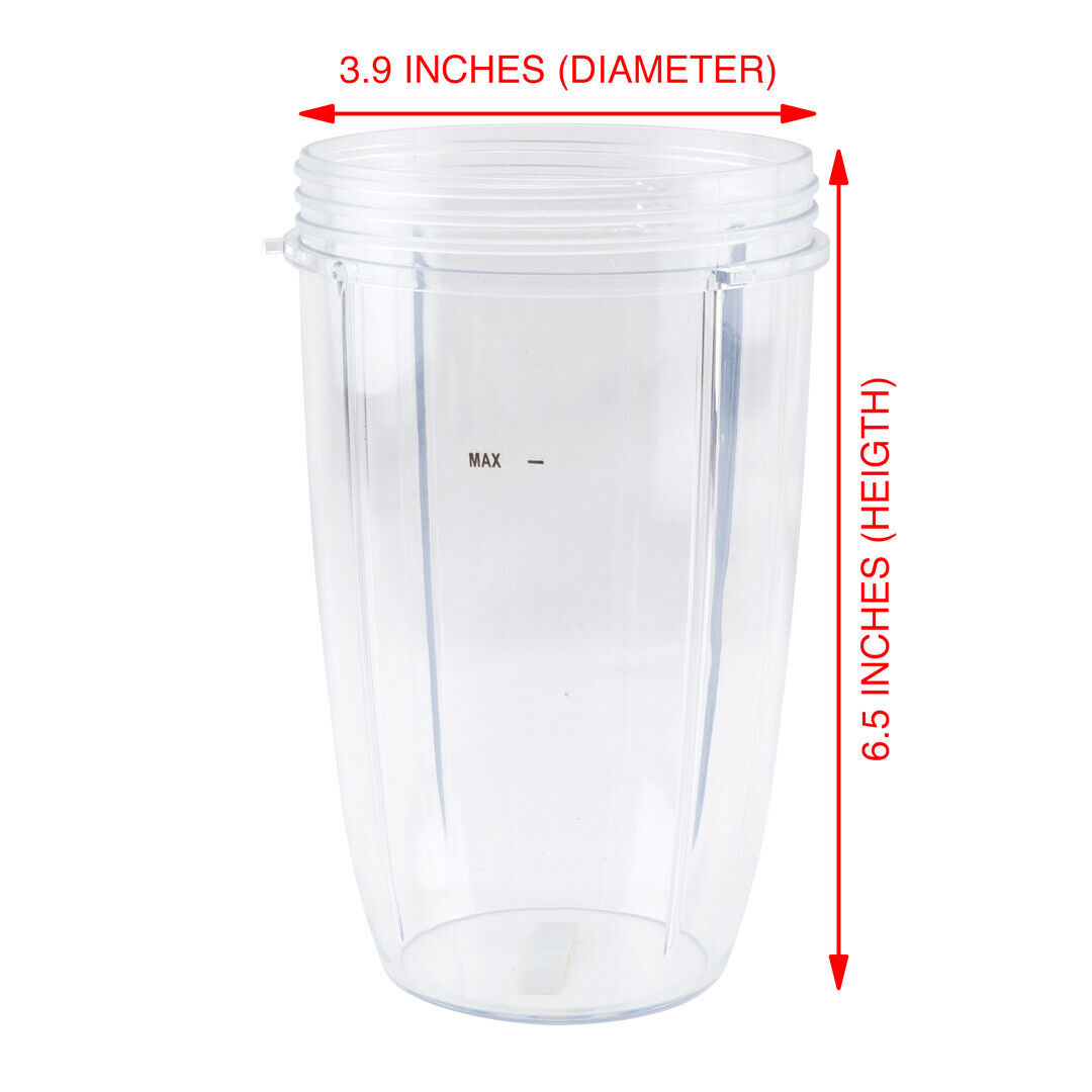 2 Pack 24 oz Tall Cups with Handled Lip Ring for NutriBullet 600W 900W NB-101 Felji DOES NOT APPLY - фотография #4