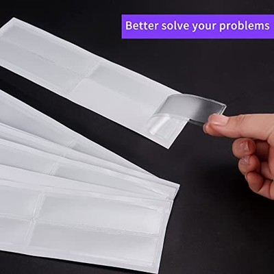 200 Pcs Label Holders Adhesive Shelf Lables Holder 1.2x4.3 Inch Clear Pockets... None Does not apply - фотография #3