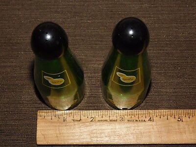 VINTAGE KITCHEN SALT & PEPPER SHAKERS CANADA UP TOWN GLASS BOTTLES Unbranded - фотография #7