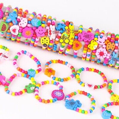 Wholesale 30pcs Bracelets Toy Handmade Kids Children Cartoon Animal Wood Beads Unbranded - фотография #7