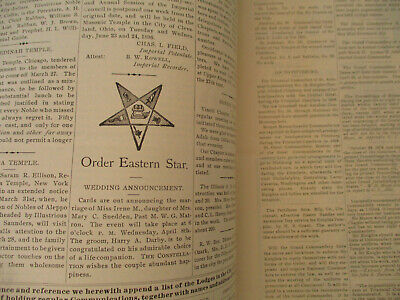 Masonic Constellation Freemasonry Antique Newspaper Knights Templar Mason 1894  Без бренда - фотография #5