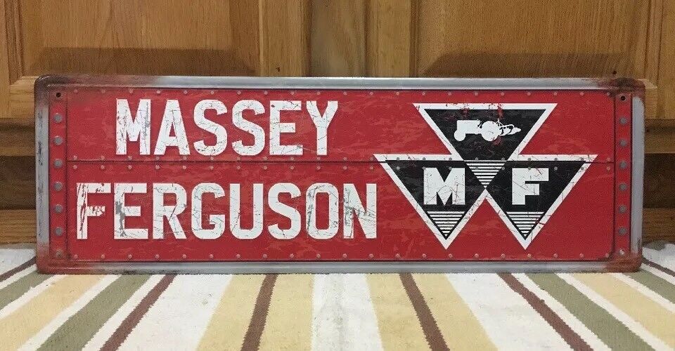 Massey Ferguson Metal Tractor Sign Vintage Style Farm Barn Hay Tools Feed Без бренда