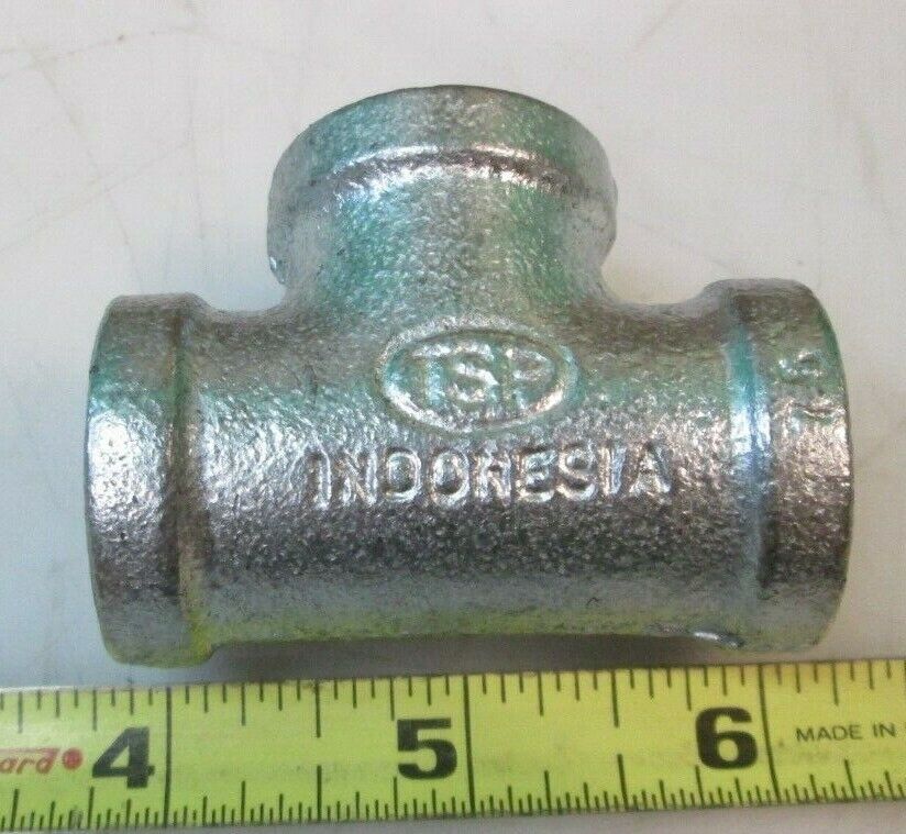 (QTY. 40) ProPlus Malleable Galvanized Banded Tee 150 Psi, 1/2" Lead Free 44100 ProPlus 44100 - фотография #3
