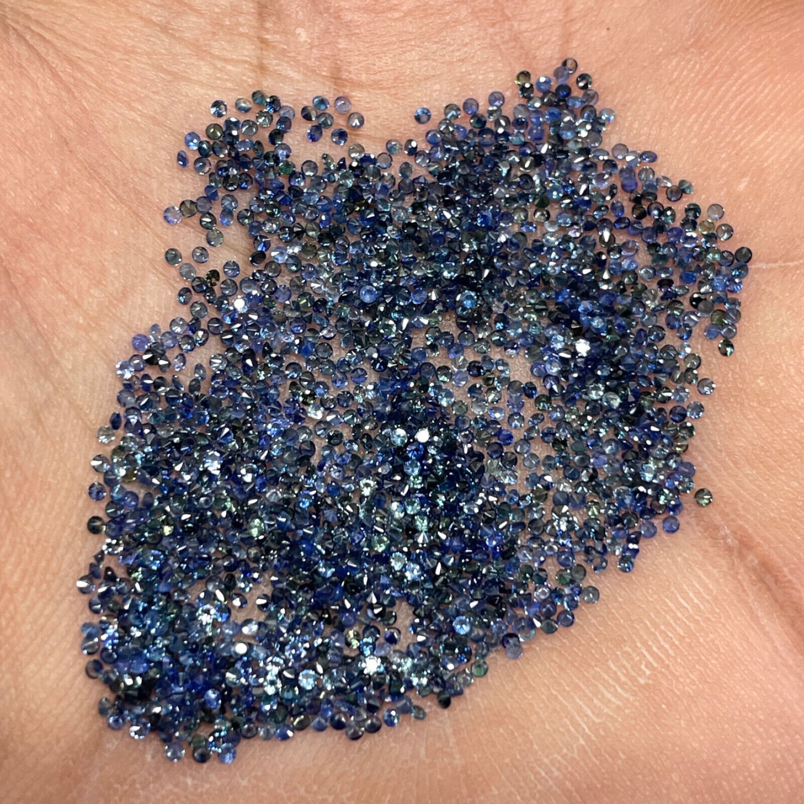 50 Pcs Natural Rich Blue Sapphire 1mm Round Cut Calibrated Loose Gemstones Lot Selene Gems - фотография #6