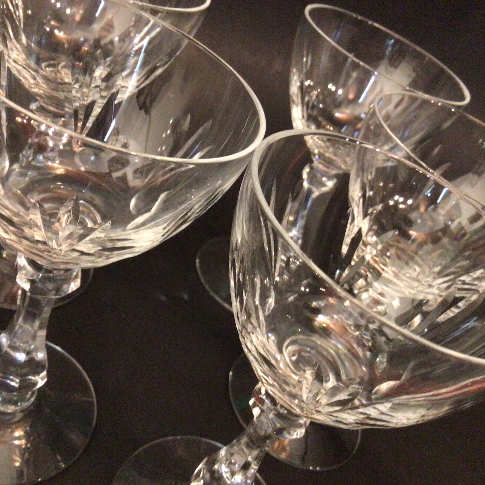 CAMBRIDGE WINE GLASSES EUCLID SET OF 5 RARE VINTAGE MID CENTURY MODERN CAMBRIDGE GLASS - фотография #7
