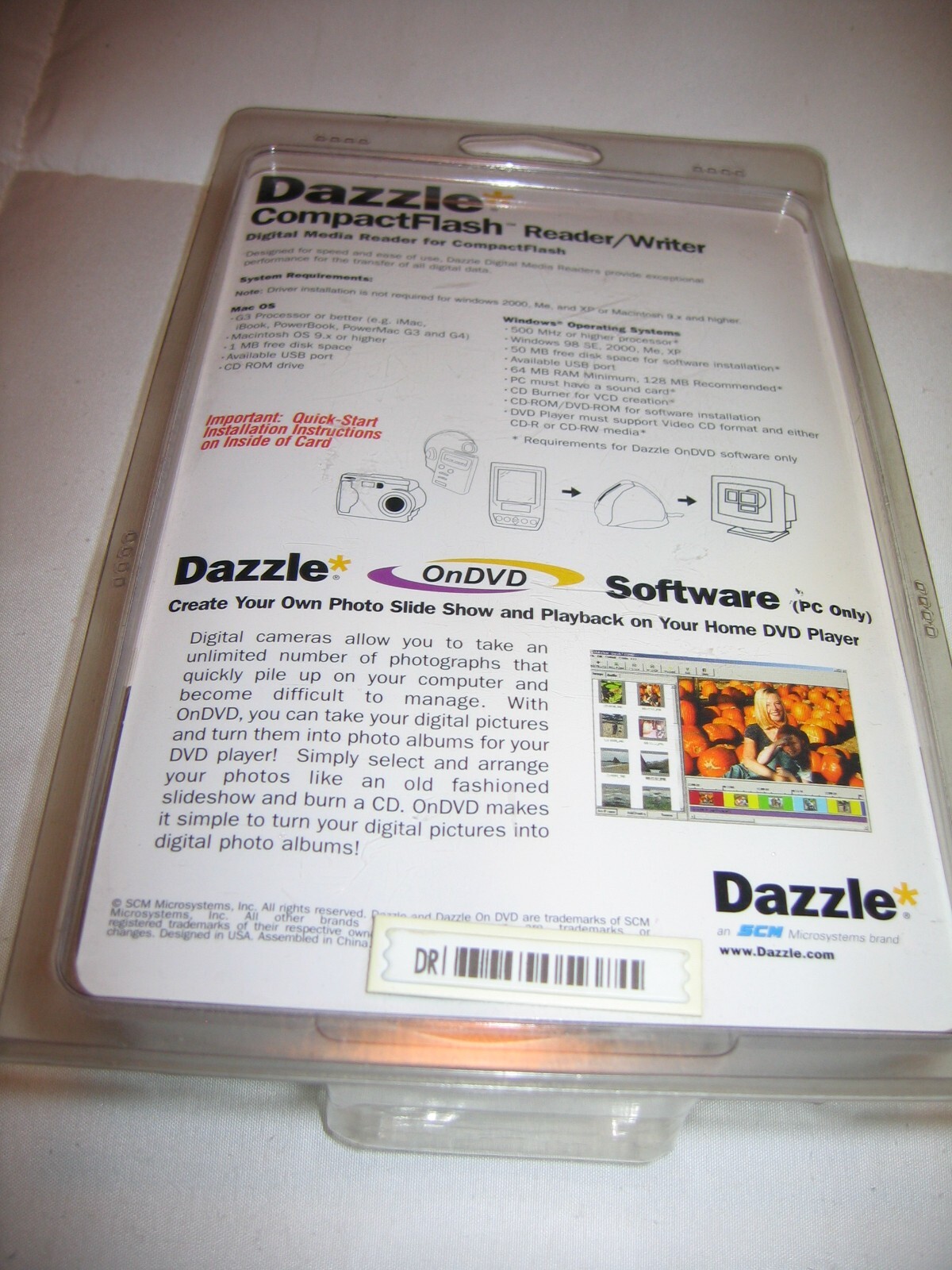 Dazzle CompactFlash Reader/Writer Digital Media Reader Software DM-8000 NEW Dazzle - фотография #2