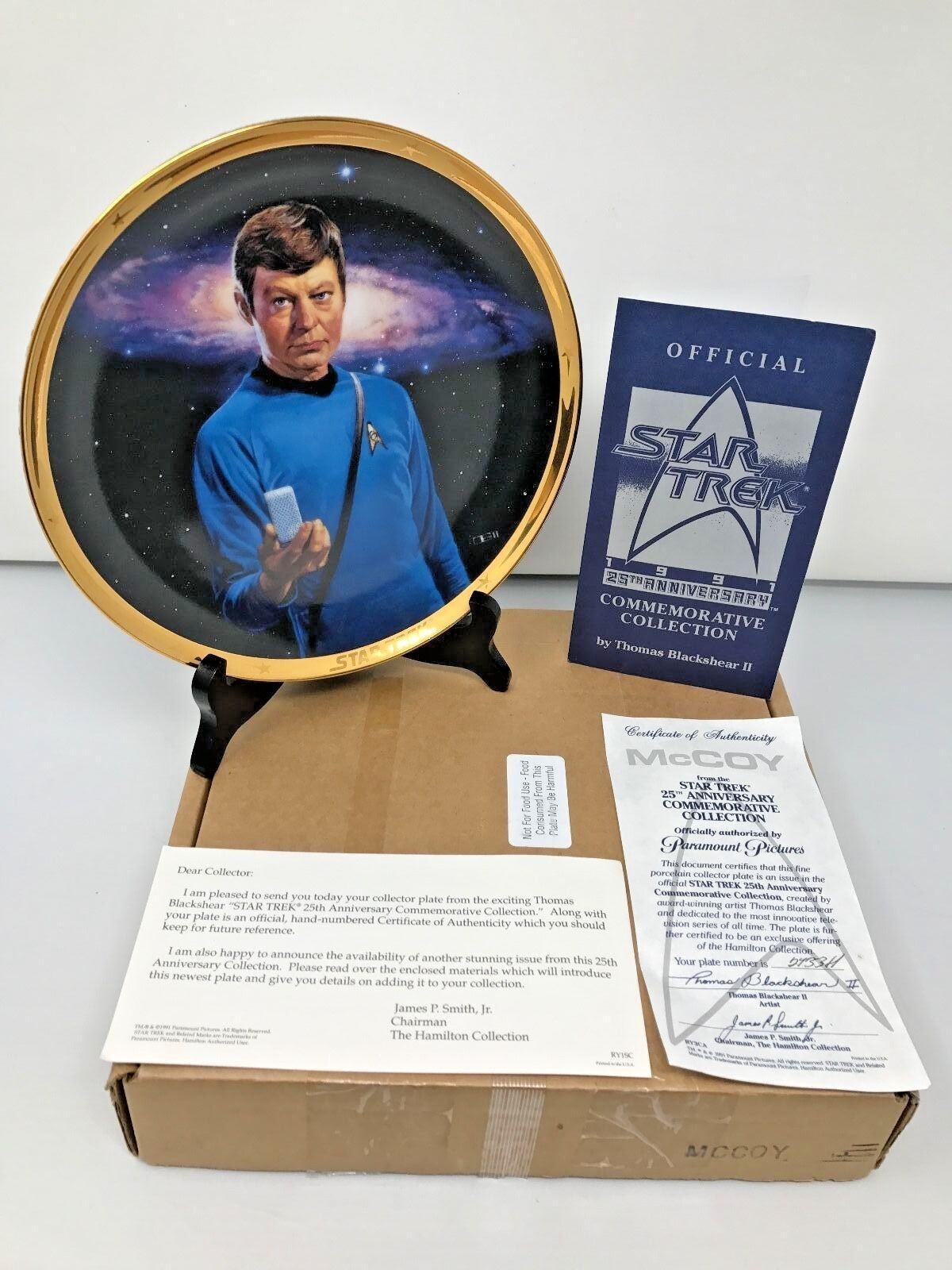 Star Trek Hamilton 25th Anniversary Collection NINE (9) plate Set COAs + boxes Без бренда - фотография #6