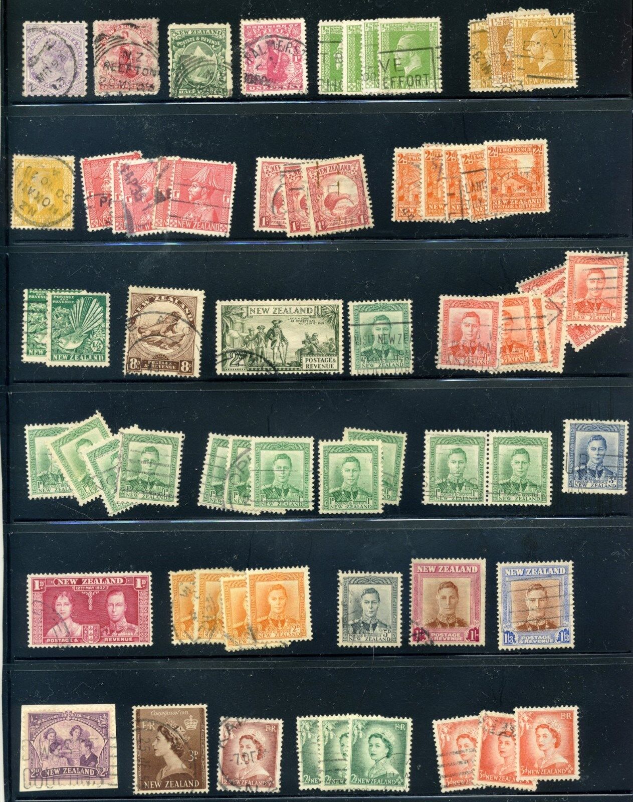 New Zealand Stamp Collection Lot of 205 Без бренда